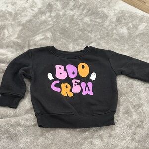 Black Boo Crew Sweatshirt